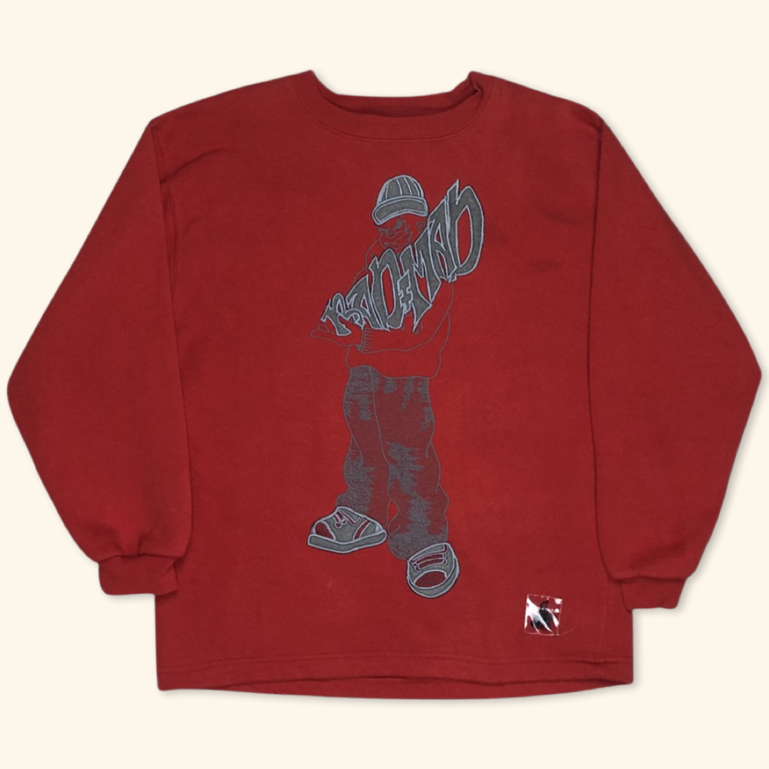 Bad+Mad Vintage Embroidered Hip Hop Sweater (S)