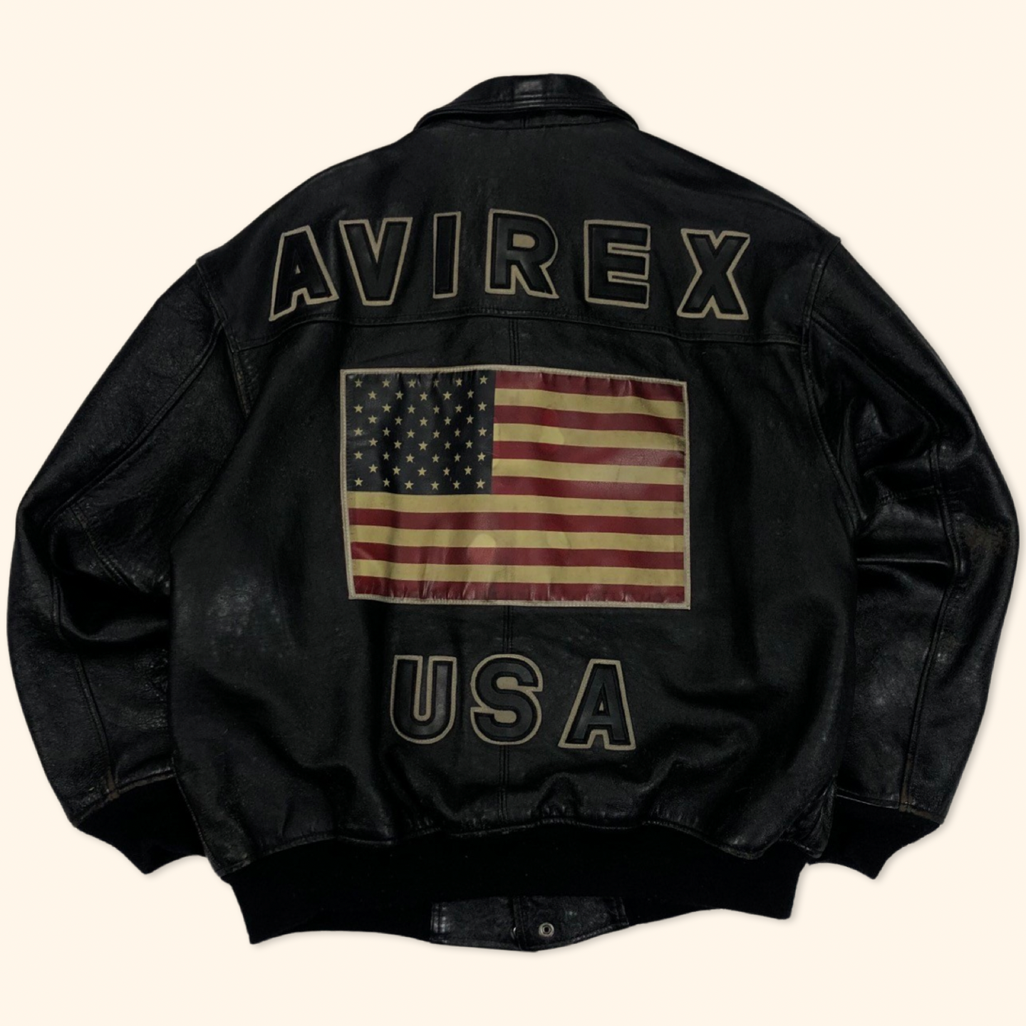 Avirex Vintage Leather Jacket (XL/XXL)