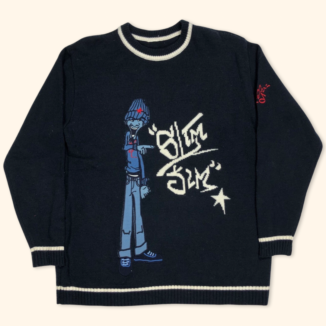 Slim Jim 00s Hip Hop Knit Sweater (S/M)