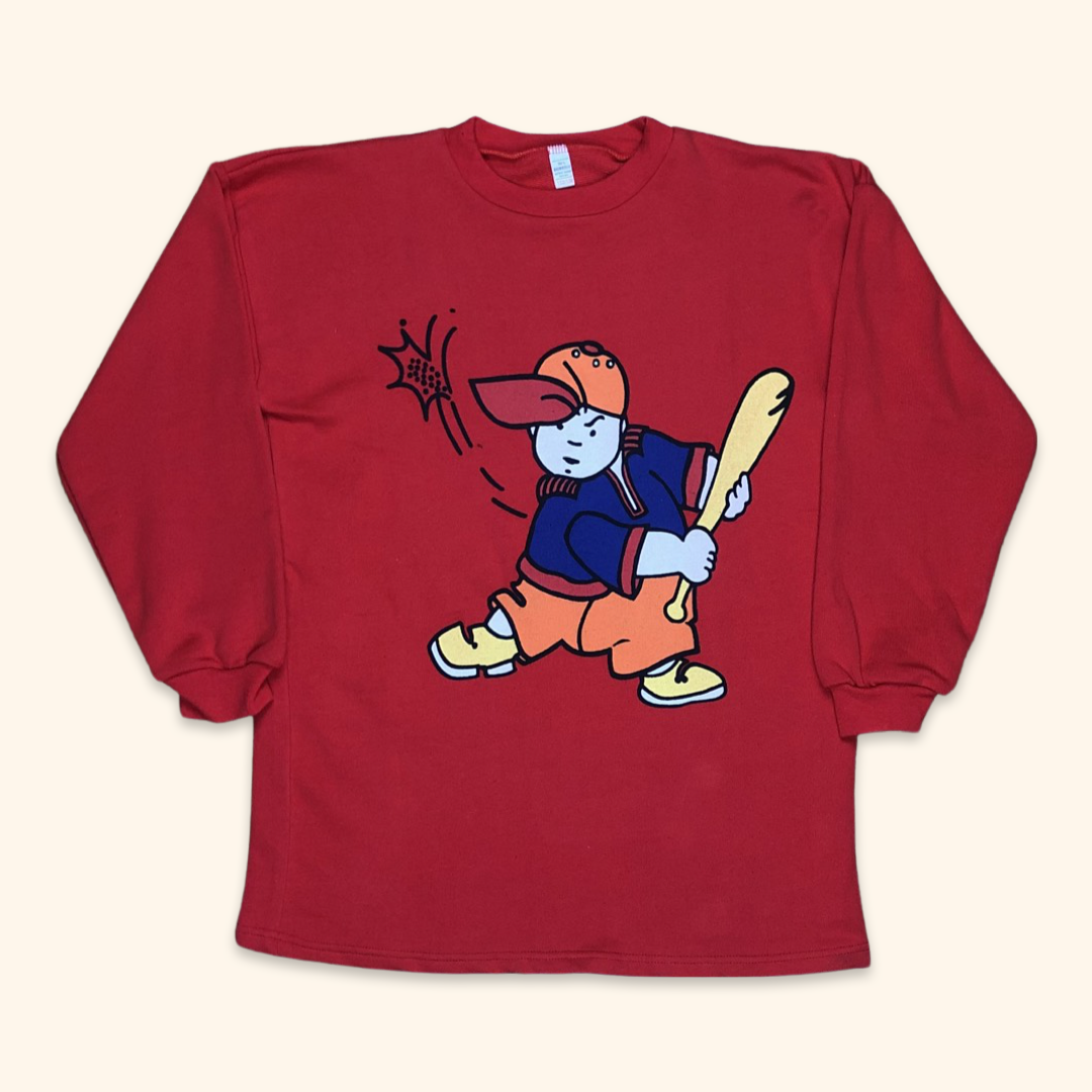 Vintage Comic Baseball Sweater (XXS)