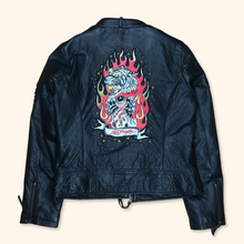 Lade das Bild in den Galerie-Viewer, Avirex X Ed Hardy Embroidered Leatherette Jacket (XL)
