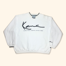 Lade das Bild in den Galerie-Viewer, Karl Kani Vintage 90s Ultra Heavy Cotton Embroidered Sweater (XL)
