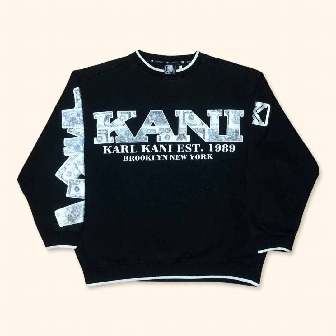 Karl Kani Vintage Embroidered Oversized Dollar Sweater (XL)