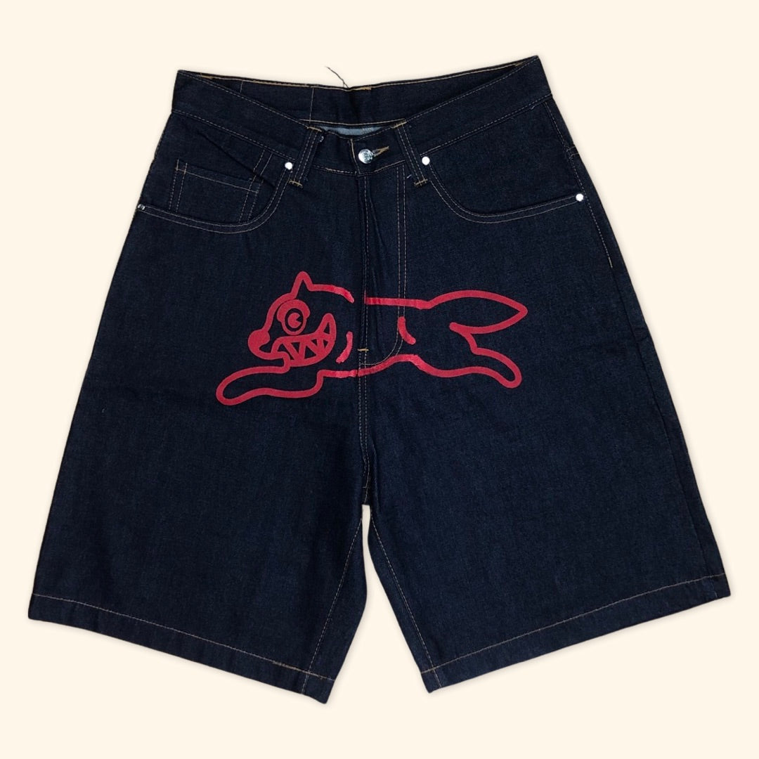 Billionaire Boys Club Running Dog Printed Baggy Shorts (L)