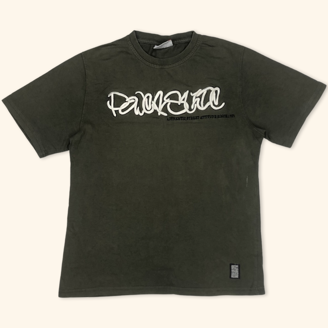 Y2K Beat Wear Embroidered Graffiti T-Shirt (S)