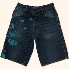 Load image into Gallery viewer, Pelle Pelle Embroidered Hip Hop Baggy Jorts (L)
