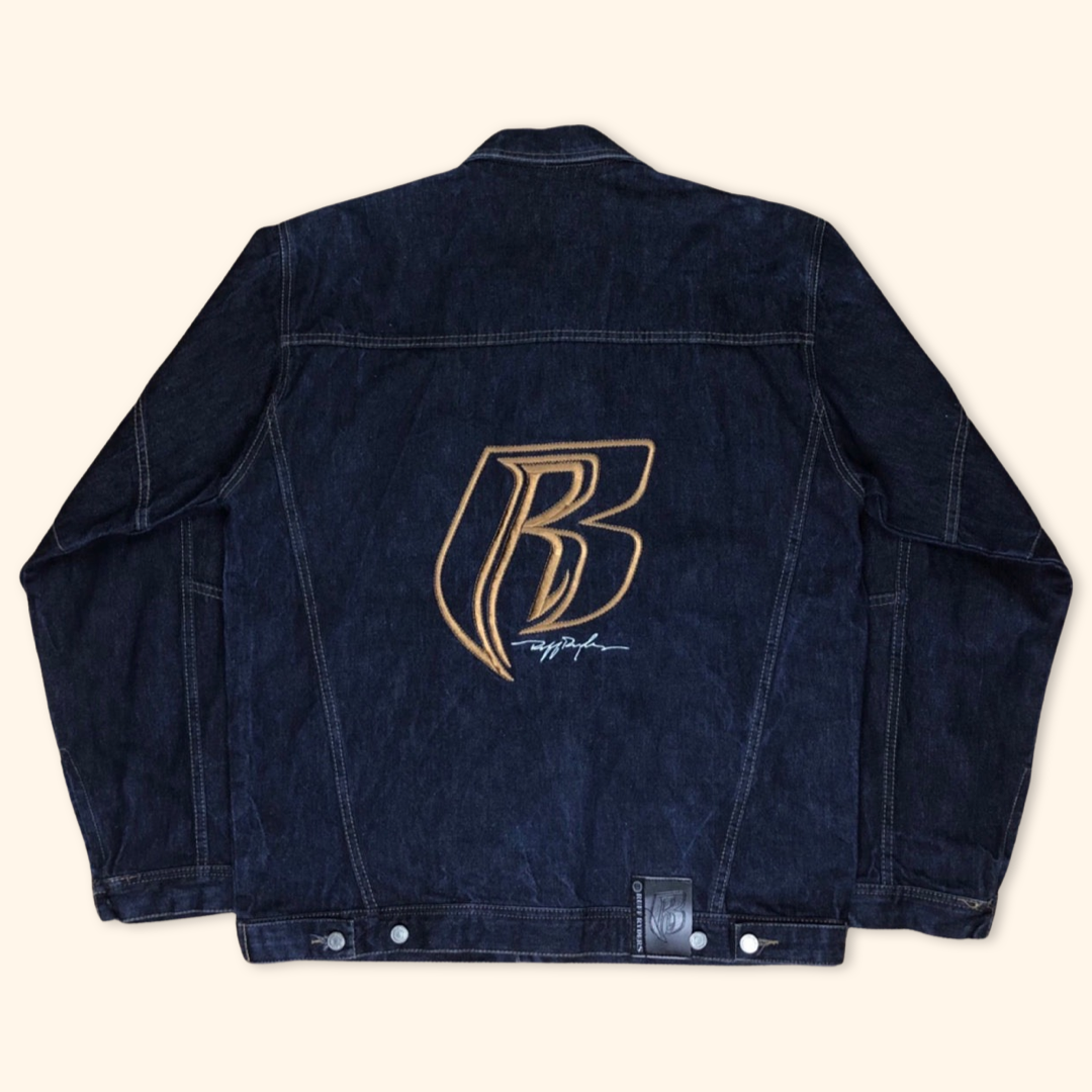 Ruff Ryders RARE Embroidered Oversized Hip Hop Jeans Jacket (XL)