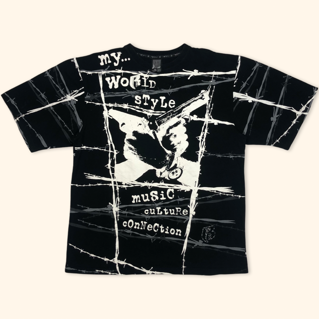 Ruff Ryders Rare All Over Printed T-Shirt (2XL)