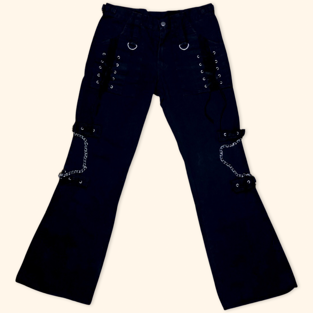 Y2K Techno Bootleg Jeans (M)