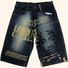 Load image into Gallery viewer, Makaveli Y2K 2PAC Hip Hop Baggy Shorts (XL)
