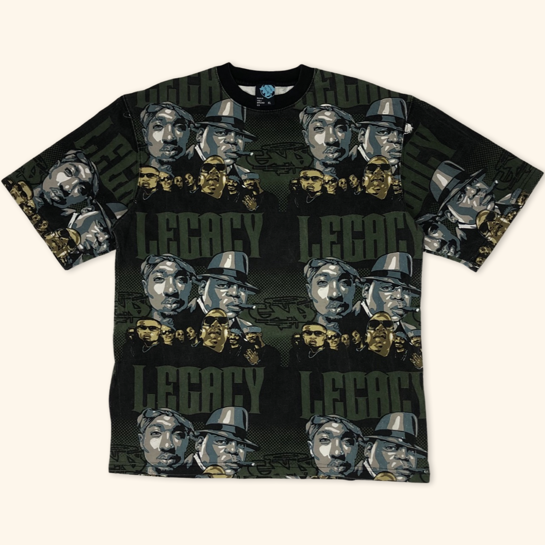 Makaveli 2PAC Biggie Hip Hop Heavy Cotton T-Shirt (XL)