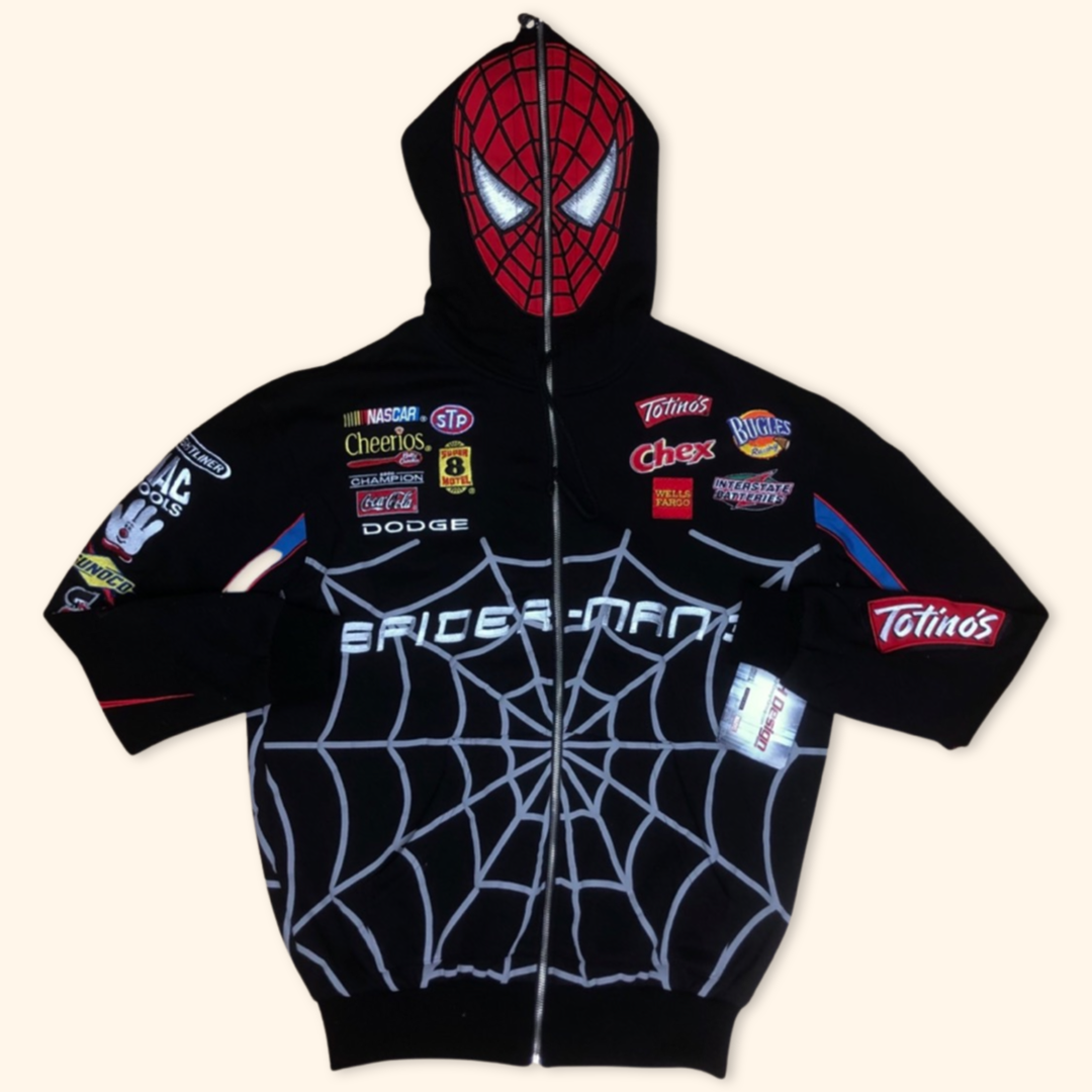 Nascar Petty Deadstock Spider-Man 3 Embroidered Full Zipper (S)