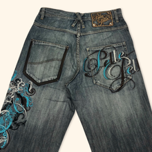 Load image into Gallery viewer, Pelle Pelle Embroidered Hip Hop Baggy Jeans (L)
