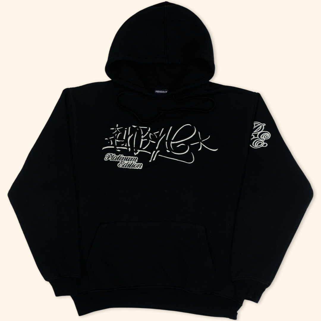 Fishbone Embroidered Graffiti Hoodie (M)