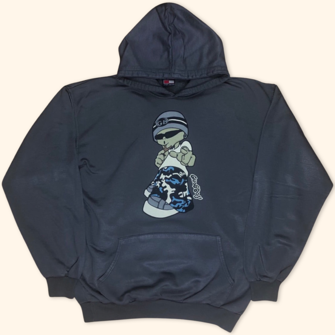 Gangboy Shiny Vintage 1998 Hip Hip Comic Hoodie Camo (M)